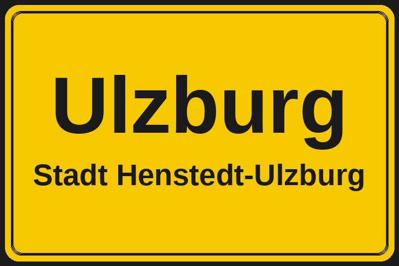 Ortsschild Ulzburg in Henstedt-Ulzburg – Hotels, Pensionen und Ferienwohnungen im Stadtteil