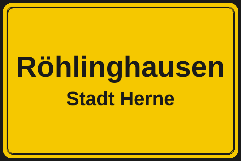 Röhlinghausen (Herne) – Hotels im Stadtteil Ortsschild Röhlinghausen in Herne – Hotels, Pensionen und Ferienwohnungen im Stadtteil