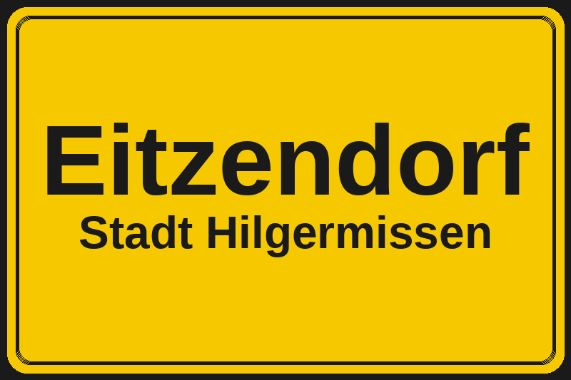 Ortsschild Eitzendorf in Hilgermissen – Hotels, Pensionen und Ferienwohnungen im Stadtteil