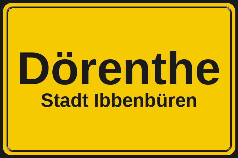 Dörenthe (Ibbenbüren) – Hotels im Stadtteil Ortsschild Dörenthe in Ibbenbüren – Hotels, Pensionen und Ferienwohnungen im Stadtteil