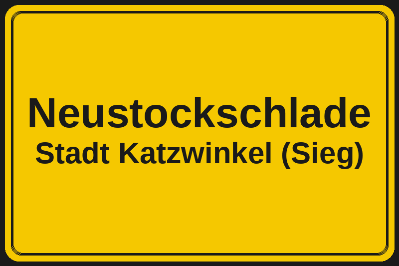 Neustockschlade (Katzwinkel (Sieg)) – Hotels im Stadtteil Ortsschild Neustockschlade in Katzwinkel (Sieg) – Hotels, Pensionen und Ferienwohnungen im Stadtteil