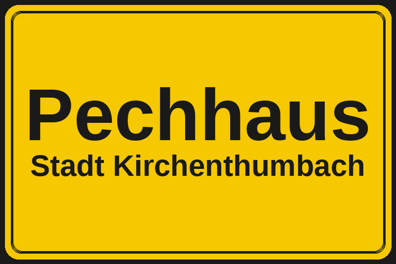 Pechhaus (Kirchenthumbach) – Hotels im Stadtteil Ortsschild Pechhaus in Kirchenthumbach – Hotels, Pensionen und Ferienwohnungen im Stadtteil