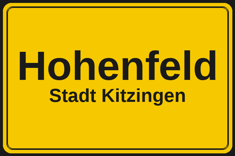 Hohenfeld (Kitzingen) – Hotels im Stadtteil Ortsschild Hohenfeld in Kitzingen – Hotels, Pensionen und Ferienwohnungen im Stadtteil
