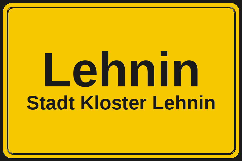 Lehnin (Kloster Lehnin) – Hotels im Stadtteil Ortsschild Lehnin in Kloster Lehnin – Hotels, Pensionen und Ferienwohnungen im Stadtteil