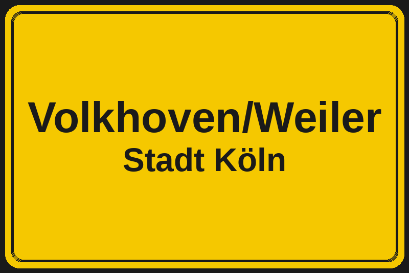 Volkhoven/Weiler (Köln) – Hotels im Stadtteil Ortsschild Volkhoven/Weiler in Köln – Hotels, Pensionen und Ferienwohnungen im Stadtteil
