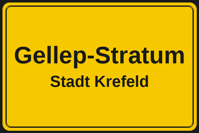 Gellep-Stratum (Krefeld) – Hotels im Stadtteil Ortsschild Gellep-Stratum in Krefeld – Hotels, Pensionen und Ferienwohnungen im Stadtteil