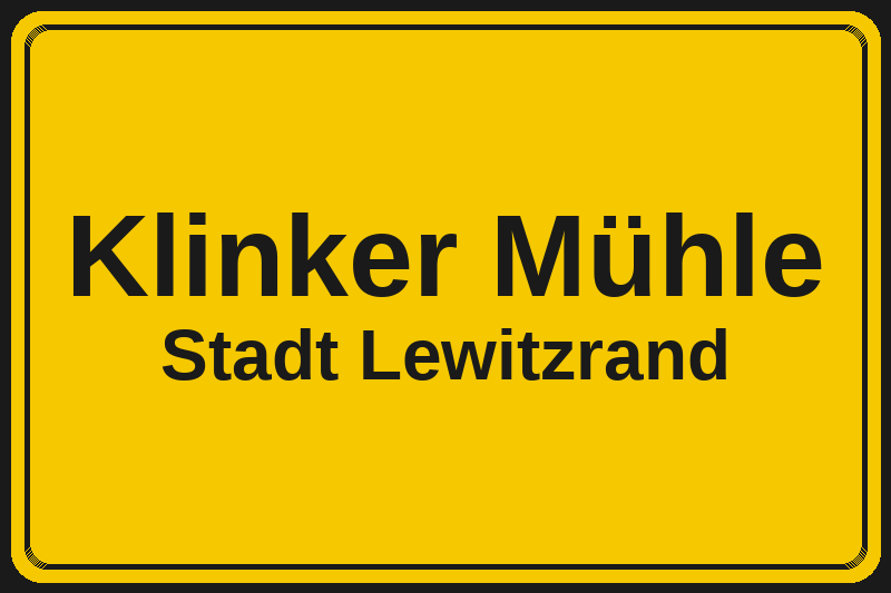 Klinker Mühle (Lewitzrand) – Hotels im Stadtteil Ortsschild Klinker Mühle in Lewitzrand – Hotels, Pensionen und Ferienwohnungen im Stadtteil
