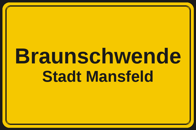 Braunschwende (Mansfeld) – Hotels im Stadtteil Ortsschild Braunschwende in Mansfeld – Hotels, Pensionen und Ferienwohnungen im Stadtteil