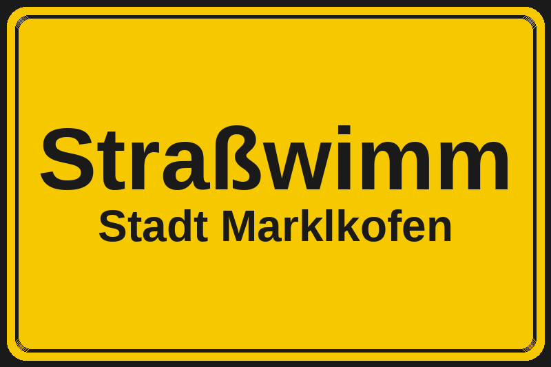 Straßwimm (Marklkofen) – Hotels im Stadtteil Ortsschild Straßwimm in Marklkofen – Hotels, Pensionen und Ferienwohnungen im Stadtteil