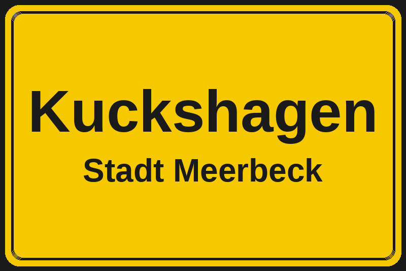 Kuckshagen (Meerbeck) – Hotels im Stadtteil Ortsschild Kuckshagen in Meerbeck – Hotels, Pensionen und Ferienwohnungen im Stadtteil