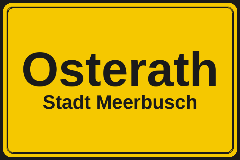 Osterath (Meerbusch) – Hotels im Stadtteil Ortsschild Osterath in Meerbusch – Hotels, Pensionen und Ferienwohnungen im Stadtteil
