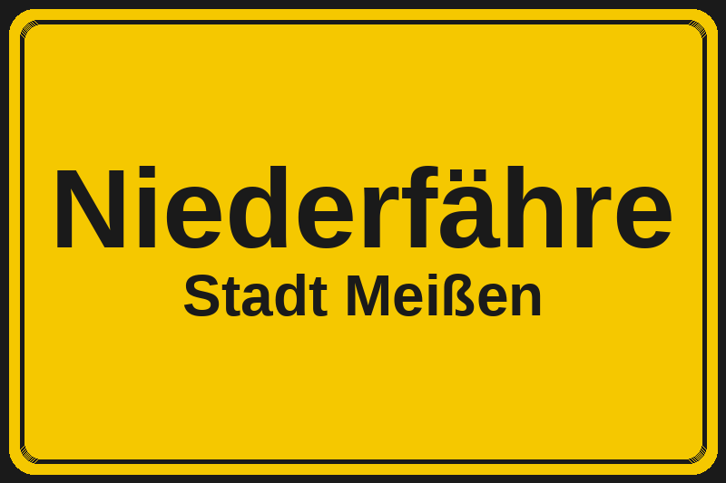 Niederfähre (Meißen) – Hotels im Stadtteil Ortsschild Niederfähre in Meißen – Hotels, Pensionen und Ferienwohnungen im Stadtteil