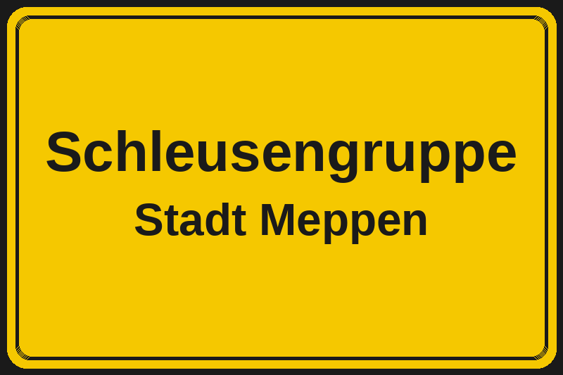 Schleusengruppe (Meppen) – Hotels im Stadtteil Ortsschild Schleusengruppe in Meppen – Hotels, Pensionen und Ferienwohnungen im Stadtteil