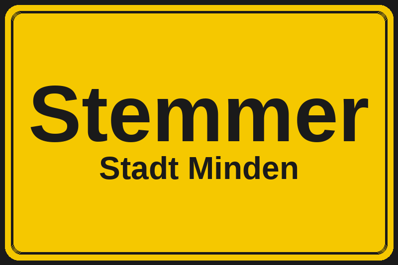 Stemmer (Minden) – Hotels im Stadtteil Ortsschild Stemmer in Minden – Hotels, Pensionen und Ferienwohnungen im Stadtteil