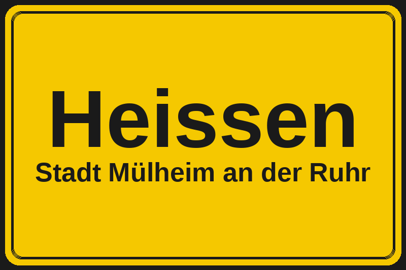 Heissen (Mülheim an der Ruhr) – Hotels im Stadtteil Ortsschild Heissen in Mülheim an der Ruhr – Hotels, Pensionen und Ferienwohnungen im Stadtteil