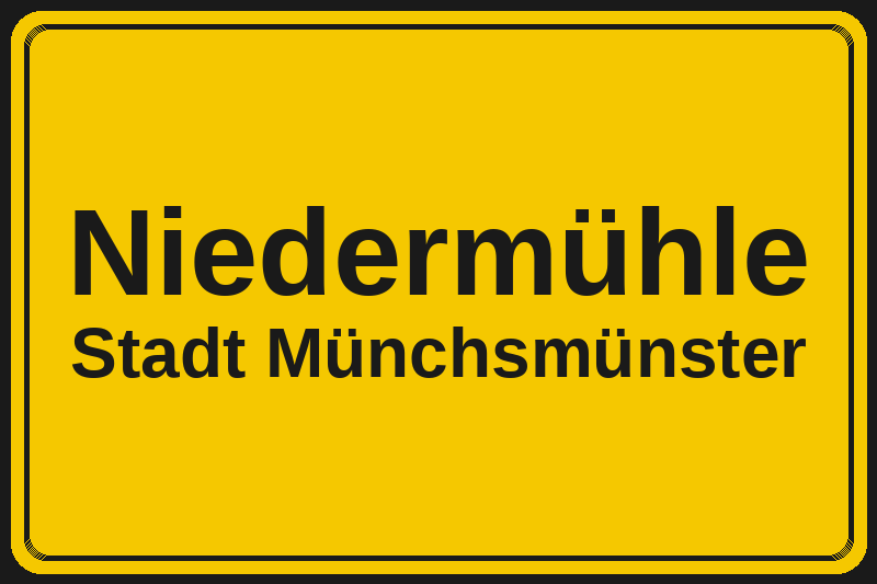 Niedermühle (Münchsmünster) – Hotels im Stadtteil Ortsschild Niedermühle in Münchsmünster – Hotels, Pensionen und Ferienwohnungen im Stadtteil