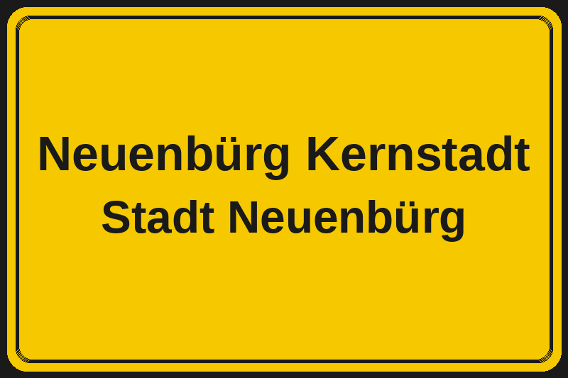Ortsschild Neuenbürg Kernstadt in Neuenbürg – Hotels, Pensionen und Ferienwohnungen im Stadtteil
