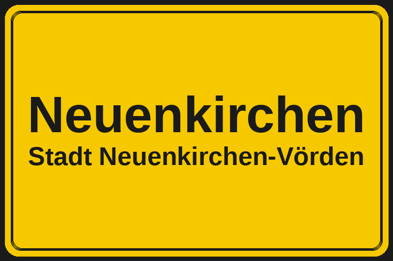 Ortsschild Neuenkirchen in Neuenkirchen-Vörden – Hotels, Pensionen und Ferienwohnungen im Stadtteil