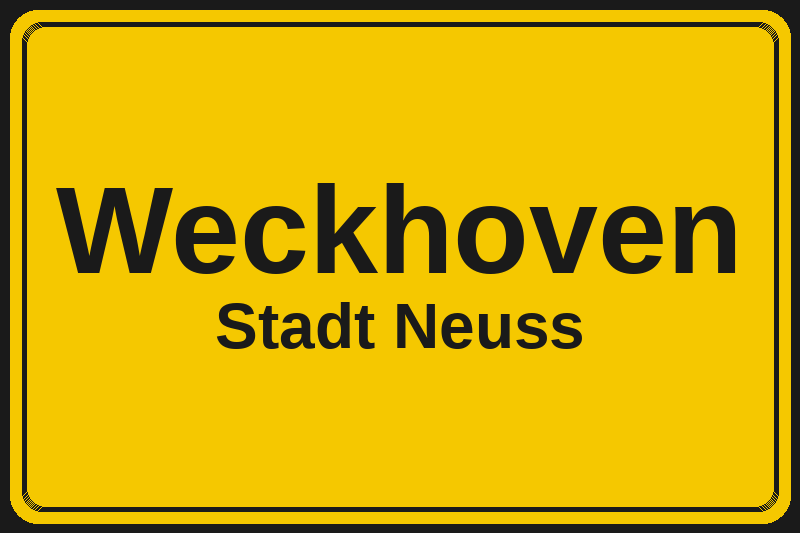 Weckhoven (Neuss) – Hotels im Stadtteil Ortsschild Weckhoven in Neuss – Hotels, Pensionen und Ferienwohnungen im Stadtteil