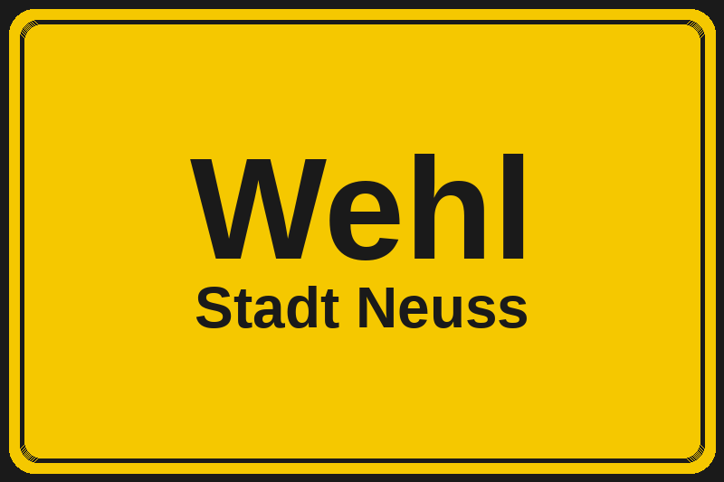 Wehl (Neuss) – Hotels im Stadtteil Ortsschild Wehl in Neuss – Hotels, Pensionen und Ferienwohnungen im Stadtteil