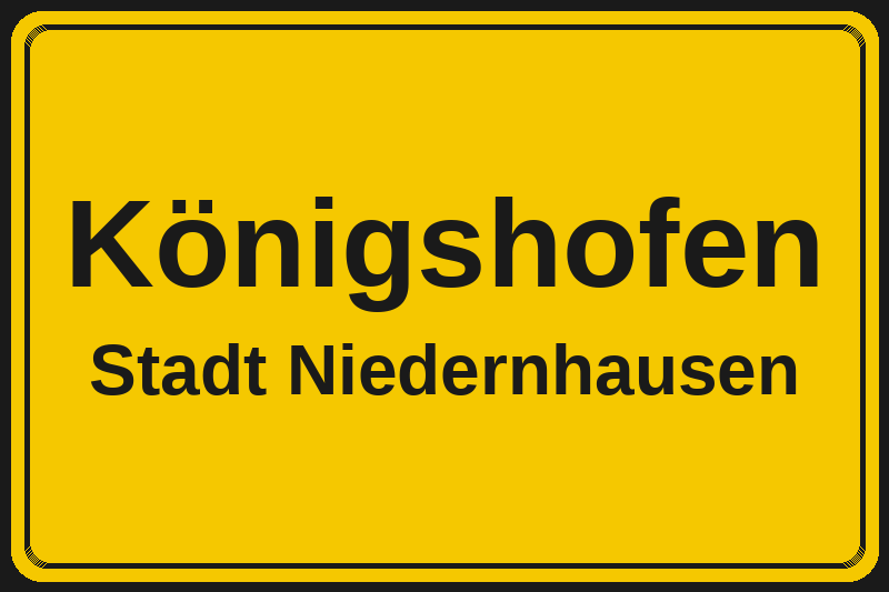 Königshofen (Niedernhausen) – Hotels im Stadtteil Ortsschild Königshofen in Niedernhausen – Hotels, Pensionen und Ferienwohnungen im Stadtteil