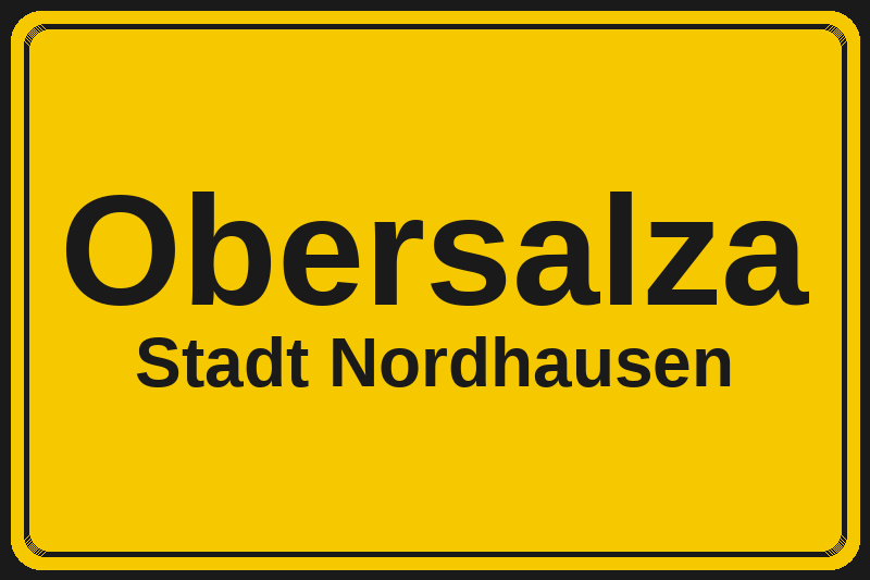 Obersalza (Nordhausen) – Hotels im Stadtteil Ortsschild Obersalza in Nordhausen – Hotels, Pensionen und Ferienwohnungen im Stadtteil