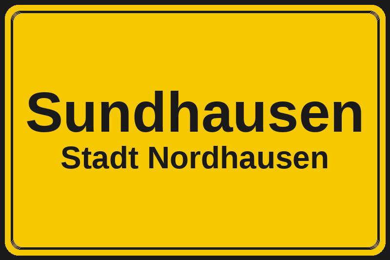 Sundhausen (Nordhausen) – Hotels im Stadtteil Ortsschild Sundhausen in Nordhausen – Hotels, Pensionen und Ferienwohnungen im Stadtteil