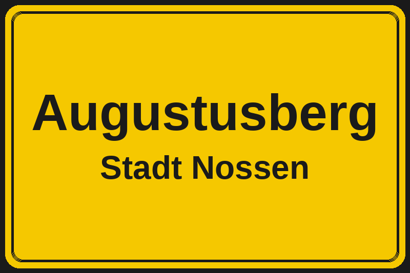 Augustusberg (Nossen) – Hotels im Stadtteil Ortsschild Augustusberg in Nossen – Hotels, Pensionen und Ferienwohnungen im Stadtteil