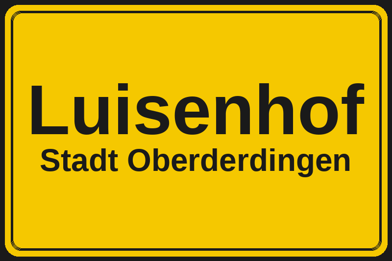 Luisenhof (Oberderdingen) – Hotels im Stadtteil Ortsschild Luisenhof in Oberderdingen – Hotels, Pensionen und Ferienwohnungen im Stadtteil