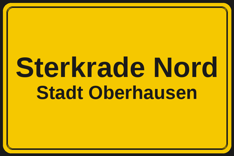 Sterkrade Nord (Oberhausen) – Hotels im Stadtteil Ortsschild Sterkrade Nord in Oberhausen – Hotels, Pensionen und Ferienwohnungen im Stadtteil