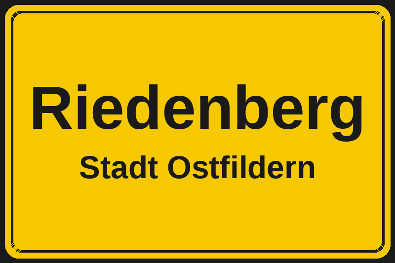 Ortsschild Riedenberg in Ostfildern – Hotels, Pensionen und Ferienwohnungen im Stadtteil