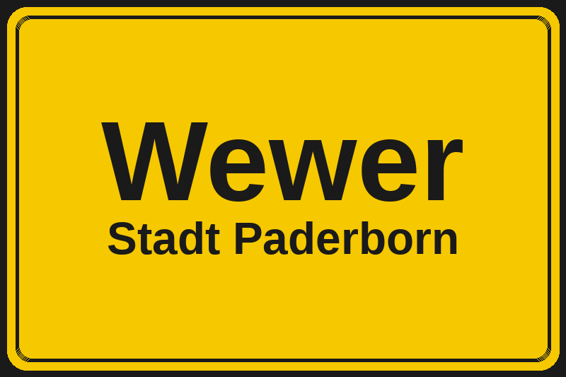 Wewer (Paderborn) – Hotels im Stadtteil Ortsschild Wewer in Paderborn – Hotels, Pensionen und Ferienwohnungen im Stadtteil
