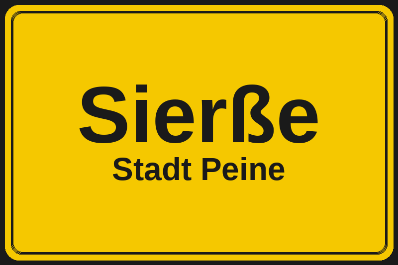 Sierße (Peine) – Hotels im Stadtteil Ortsschild Sierße in Peine – Hotels, Pensionen und Ferienwohnungen im Stadtteil