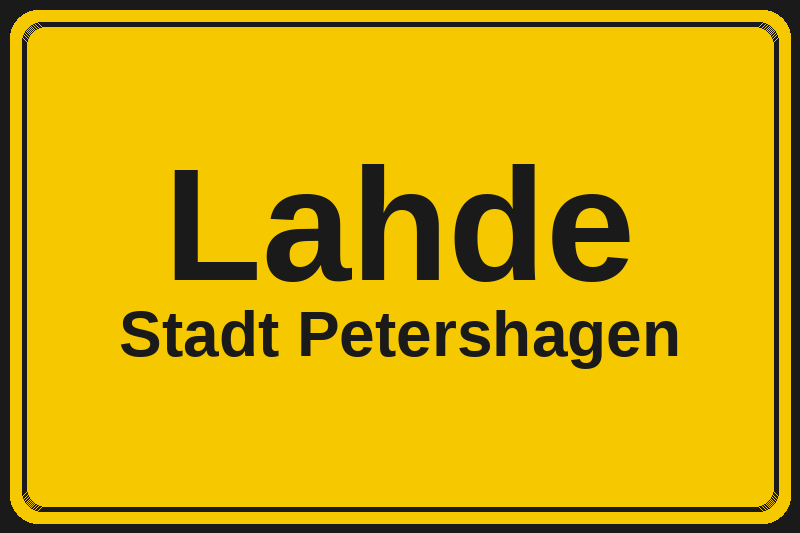 Lahde (Petershagen) – Hotels im Stadtteil Ortsschild Lahde in Petershagen – Hotels, Pensionen und Ferienwohnungen im Stadtteil