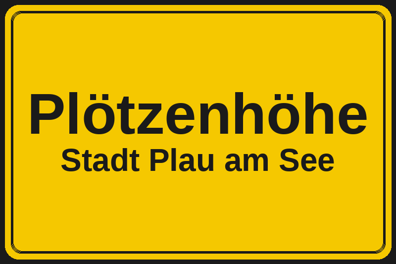Plötzenhöhe (Plau am See) – Hotels im Stadtteil Ortsschild Plötzenhöhe in Plau am See – Hotels, Pensionen und Ferienwohnungen im Stadtteil