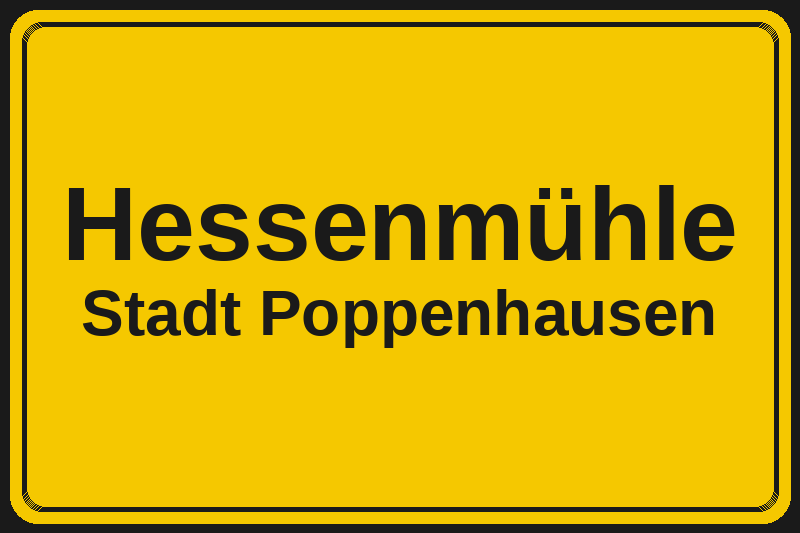 Hessenmühle (Poppenhausen) – Hotels im Stadtteil Ortsschild Hessenmühle in Poppenhausen – Hotels, Pensionen und Ferienwohnungen im Stadtteil