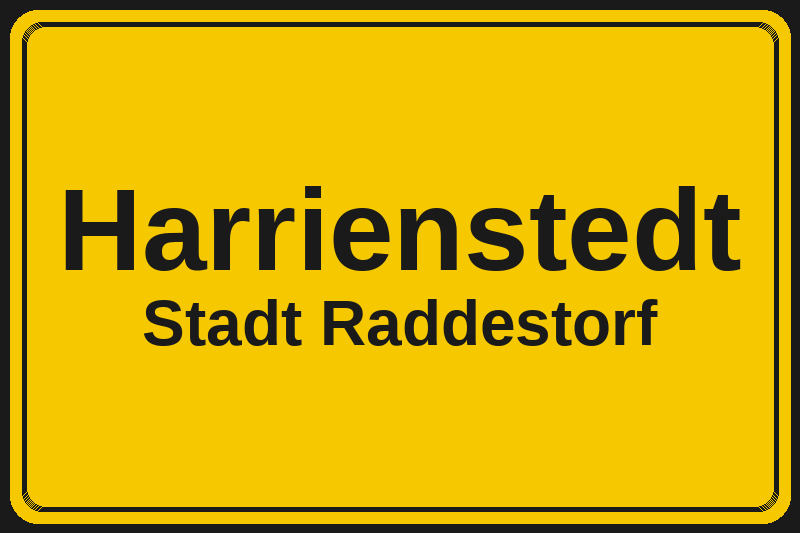 Ortsschild Harrienstedt in Raddestorf – Hotels, Pensionen und Ferienwohnungen im Stadtteil