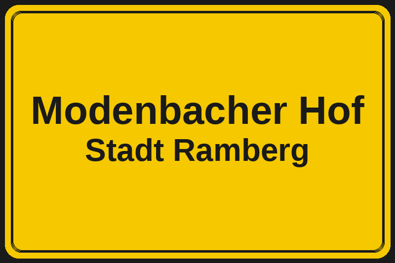 Ortsschild Modenbacher Hof in Ramberg – Hotels, Pensionen und Ferienwohnungen im Stadtteil