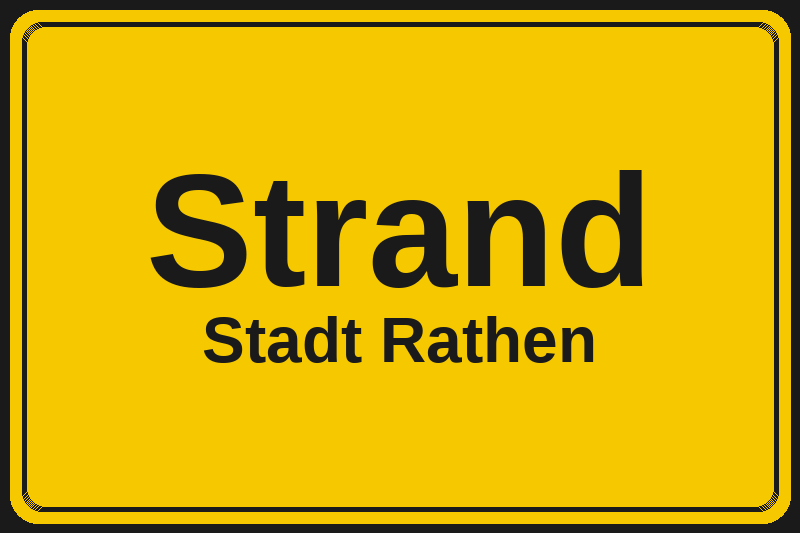 Ortsschild Strand in Rathen – Hotels, Pensionen und Ferienwohnungen im Stadtteil