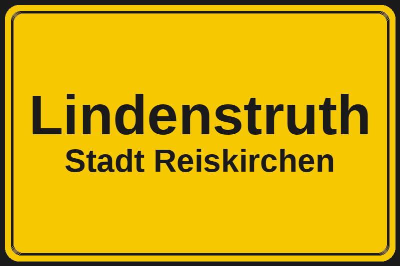 Ortsschild Lindenstruth in Reiskirchen – Hotels, Pensionen und Ferienwohnungen im Stadtteil