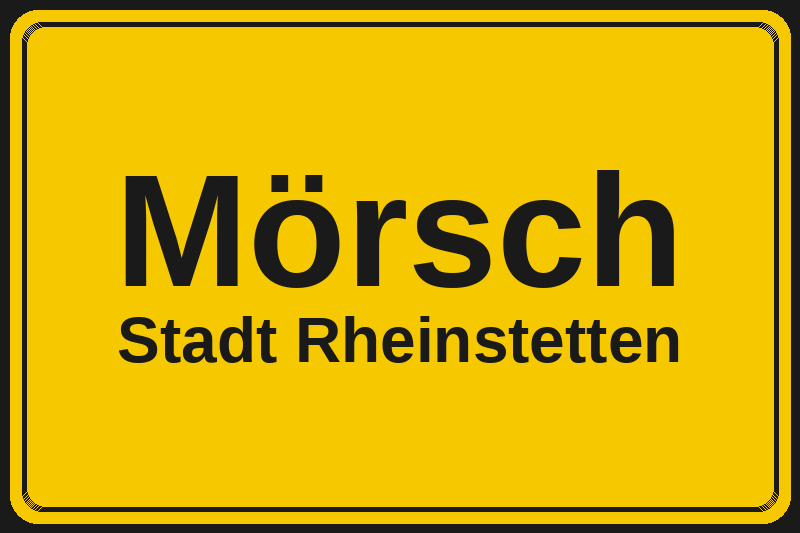 Mörsch (Rheinstetten) – Hotels im Stadtteil Ortsschild Mörsch in Rheinstetten – Hotels, Pensionen und Ferienwohnungen im Stadtteil