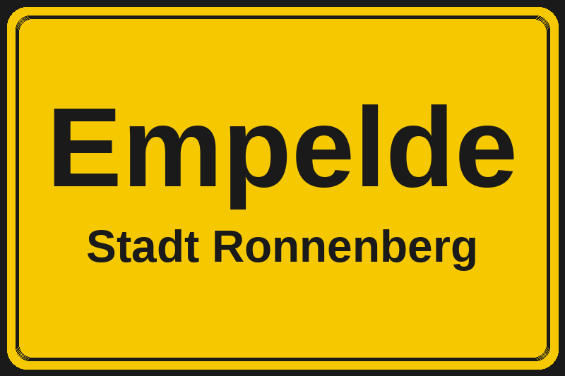Ortsschild Empelde in Ronnenberg – Hotels, Pensionen und Ferienwohnungen im Stadtteil