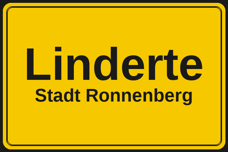 Ortsschild Linderte in Ronnenberg – Hotels, Pensionen und Ferienwohnungen im Stadtteil