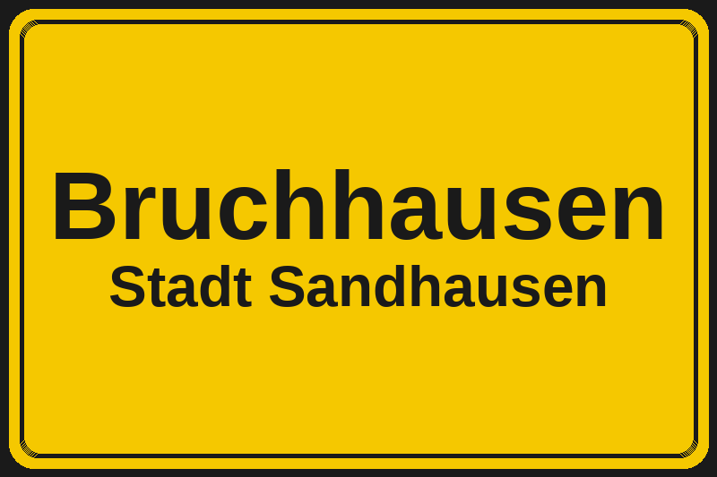 Bruchhausen (Sandhausen) – Hotels im Stadtteil Ortsschild Bruchhausen in Sandhausen – Hotels, Pensionen und Ferienwohnungen im Stadtteil