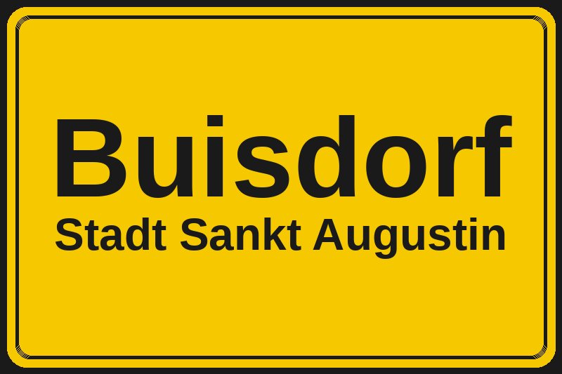 Buisdorf (Sankt Augustin) – Hotels im Stadtteil Ortsschild Buisdorf in Sankt Augustin – Hotels, Pensionen und Ferienwohnungen im Stadtteil