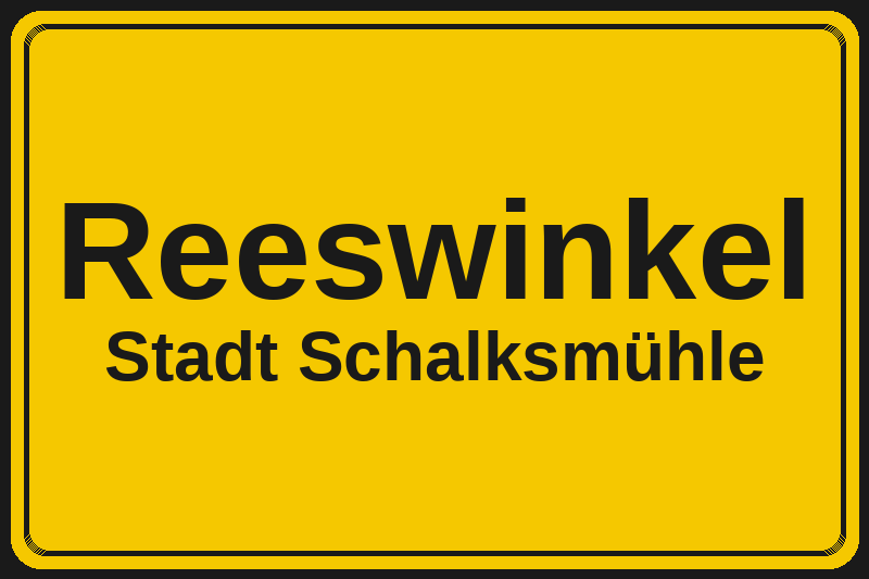 Ortsschild Reeswinkel in Schalksmühle – Hotels, Pensionen und Ferienwohnungen im Stadtteil