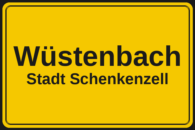 Wüstenbach (Schenkenzell) – Hotels im Stadtteil Ortsschild Wüstenbach in Schenkenzell – Hotels, Pensionen und Ferienwohnungen im Stadtteil