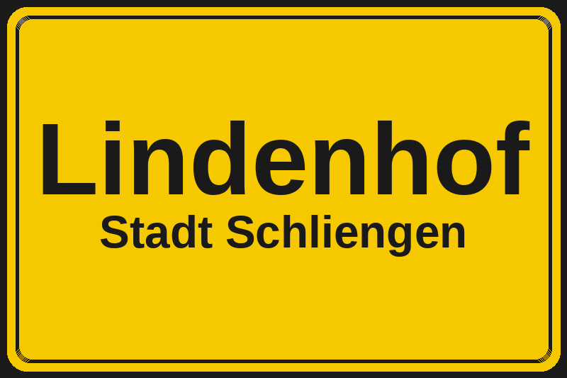 Ortsschild Lindenhof in Schliengen – Hotels, Pensionen und Ferienwohnungen im Stadtteil