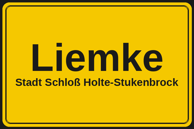 Liemke (Schloß Holte-Stukenbrock) – Hotels im Stadtteil Ortsschild Liemke in Schloß Holte-Stukenbrock – Hotels, Pensionen und Ferienwohnungen im Stadtteil