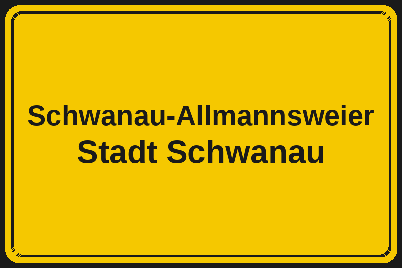 Ortsschild Schwanau-Allmannsweier in Schwanau – Hotels, Pensionen und Ferienwohnungen im Stadtteil